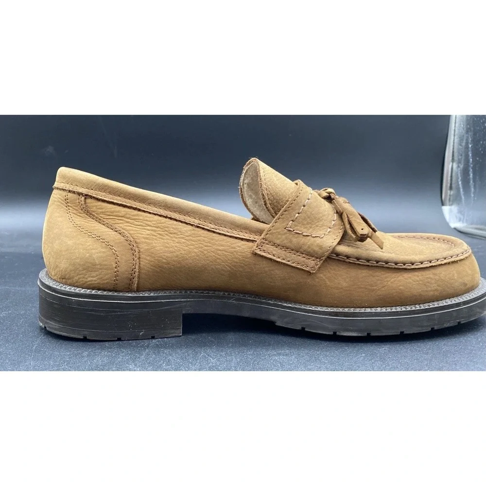 Aerosoles Men's Brown Leather Tassel Loafer Driving Moccasin Sz 10 Slip On Shoes